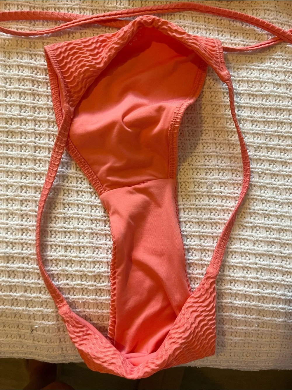 Monday Swimwear Coral Wrap Bikini Top and Bottom